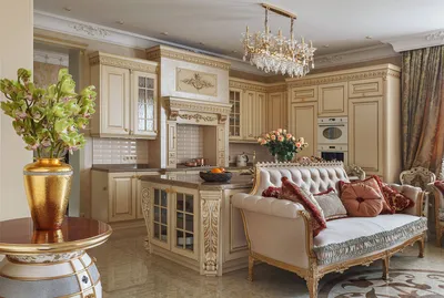 Дизайн кухни гостиной в частном доме (16 фото), варианты интерьера кухни  совмещенной с гостиной в загородном доме | Houzz Россия